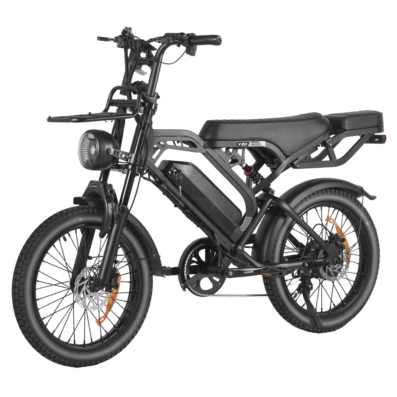 V20 Pro - Skinny Bike - Zwart - fatbikeskopen.nl