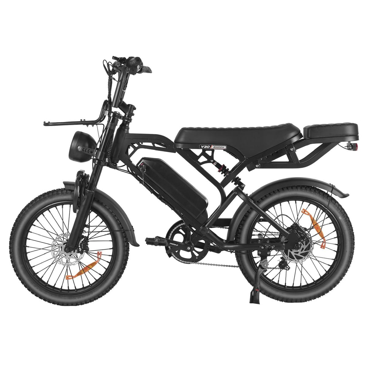 V20 Pro - Skinny Bike - Zwart - fatbikeskopen.nl
