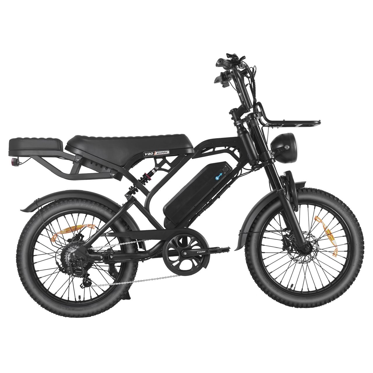 V20 Pro - Skinny Bike - Zwart - fatbikeskopen.nl